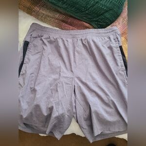 Men's Athletic Shorts W/front/back Pocket, Elastic Waist, Drawstring, SideStripe